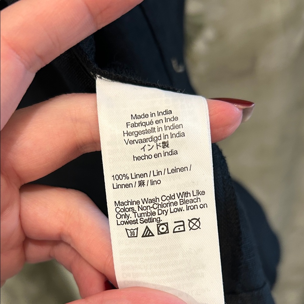NWT J. Crew Black Linen Utility Shirt Dress - Picture 4 of 5